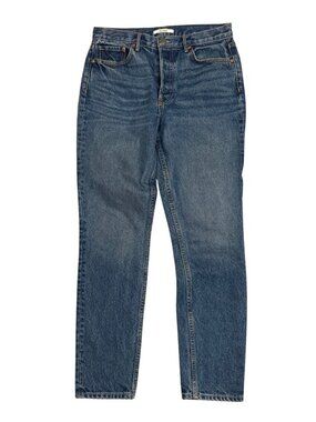 GRLFRND Karolina High Rise Straight Leg Jeans Sz 29 Button Fly Denim “Long Time